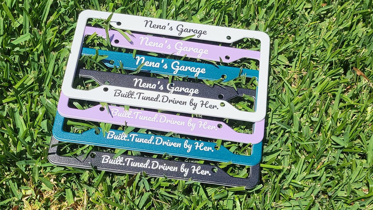 Nena’s Garage License Plate Frame
